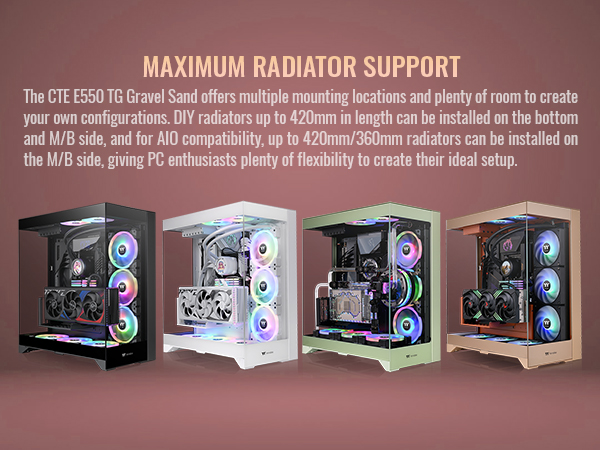 Thermaltake CTE E550 TG Gravel Sand Mid Tower ATX Case; 3